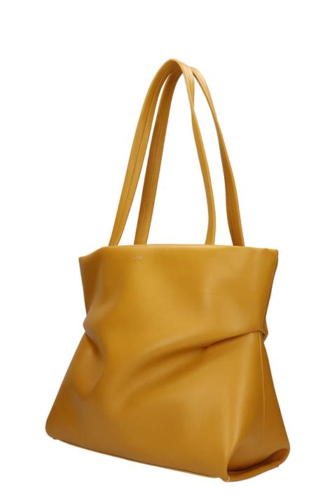 Judy leather handbag Chloé Yellow in Leather 